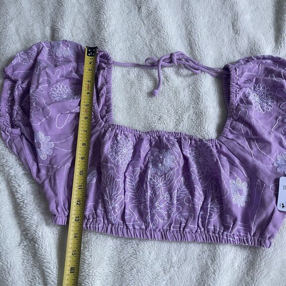 NWT Free People Lotus Set In Lavender Combo Size Medium Msrp $168 - Picture 3 of 9